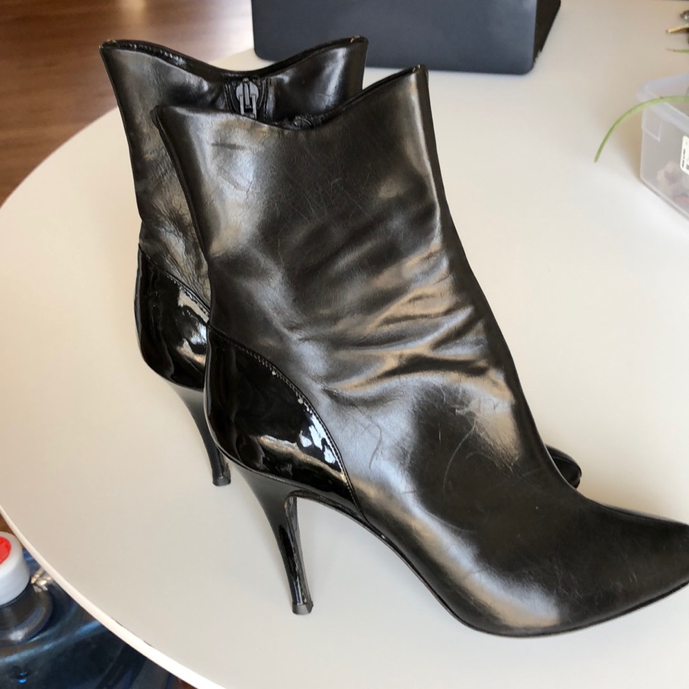 Jerome C. Rousseau VINTAGE Leather Stiletto Bootie - Picture 3 of 12